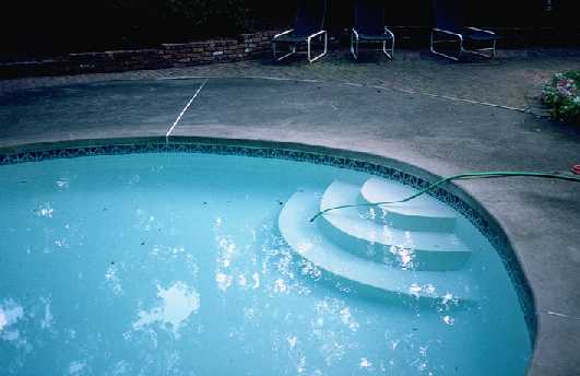 A leaking swimming pool