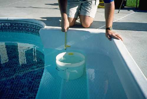 Use the Bucket Test to see if your swimming pool is leaking